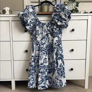 Abercrombie & Fitch Blue and White Floral Mini Dress